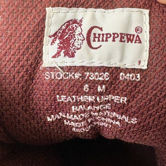 Chippewa L73026 Logger Boot Womens 6 M Redwood Leather Oil Resistant Vibram - Picture 3 of 14